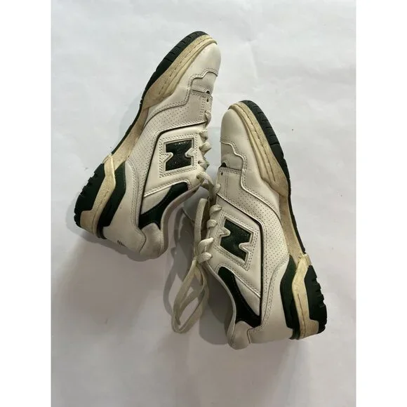 New Balance x Aime Leon Dore 550 Sneakers in White Green - Picture 7 of 9